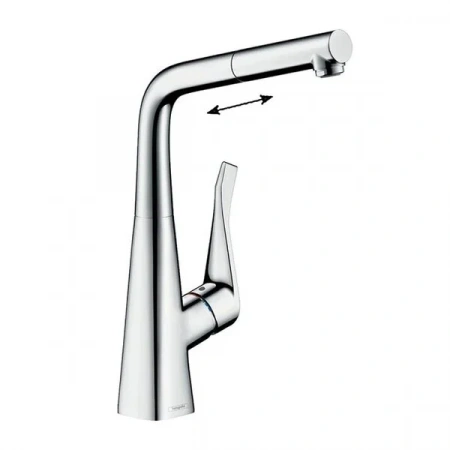 Фото смеситель для кухонной мойки hansgrohe metris 73812000
