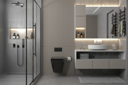 Фото унитаз с инсталляцией abber rechteck ac1201mb-ac0105-ac0121
