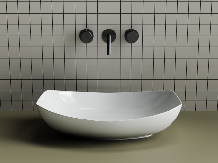 Фото раковина накладная ceramicanova element 56 см, цвет: белый cn5016