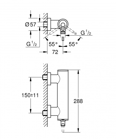 Фото смеситель для душа grohe atrio new 32650003, цвет: хром
