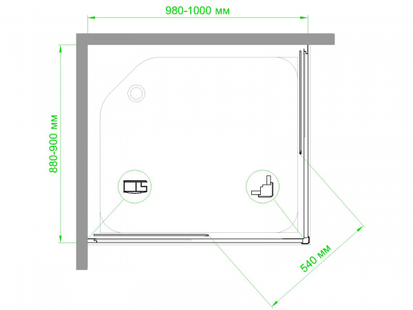 Фото душевое ограждение royal bath hpd rb9100hpd-t 100x90 см