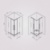 Фото душевое ограждение am.pm func 90x90 см w84g-403-9090-mt