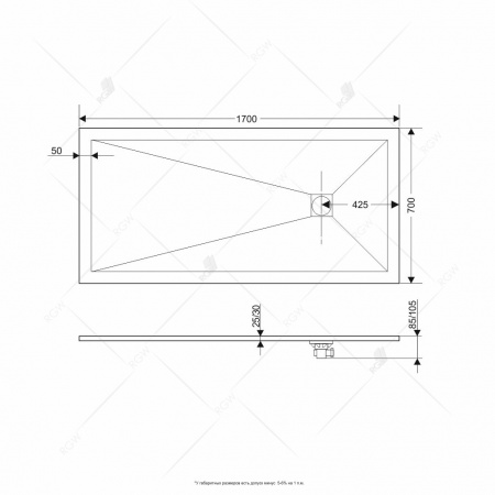 Фото поддон rgw st-w 70x170 см 16152717-01