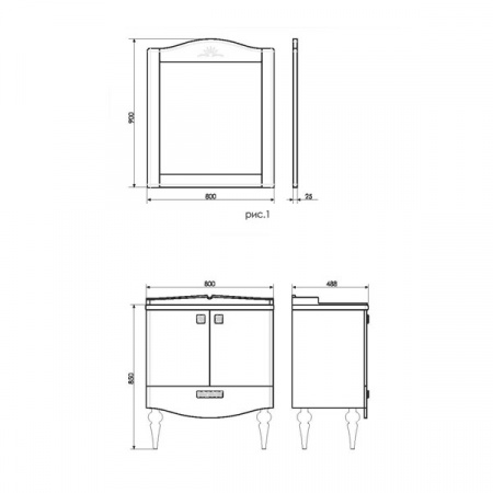 Фото зеркало comforty монако 80 см 3129893