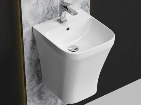 Фото раковина подвесная ceramicanova dion 36.5 см, цвет: белый cn6067
