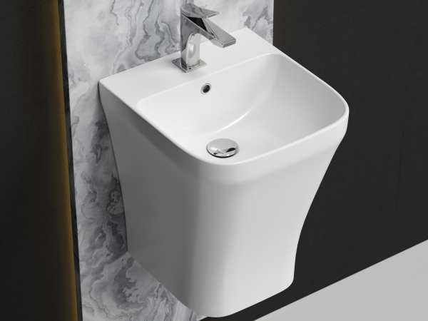 Фото раковина подвесная ceramicanova dion 36.5 см, цвет: белый cn6067