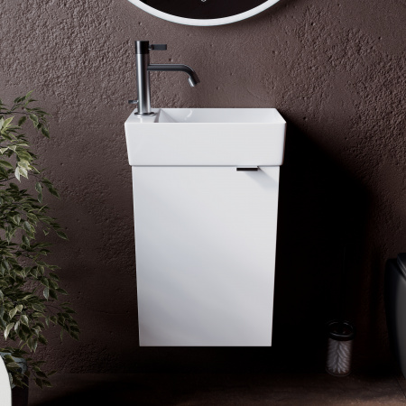 Фото тумба под раковину sancos mini 35 см, цвет: белый mn35wl