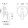 Фото встраиваемый смеситель для душа duravit b.1 b15210012010