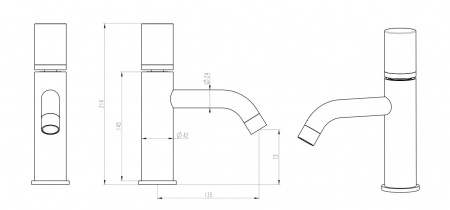 Фото смеситель для раковины boheme stick 121-bcr.2