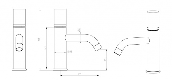 Фото смеситель для раковины boheme stick 121-bcr.2