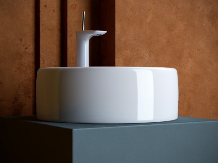 Фото раковина накладная ceramicanova element 40 см, цвет: белый cn5027