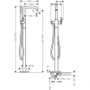 Фото напольный смеситель для ванны hansgrohe tecturis s 73440670