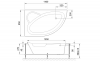 Фото акриловая ванна royal bath alpine rb819103l 140x95 см