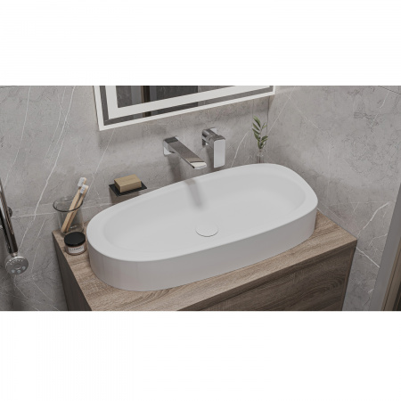 Фото раковина накладная whitecross moonstone 70 см 0731.070035.200