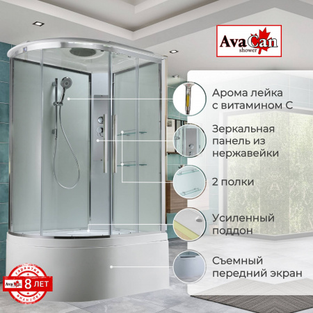 Фото душевая кабина avacan em5912rt 120x90 см стандартная