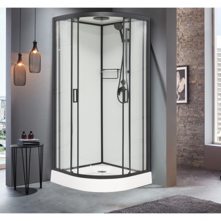 Фото душевая кабина душевая кабина frank f409 black 90x90 см 900904