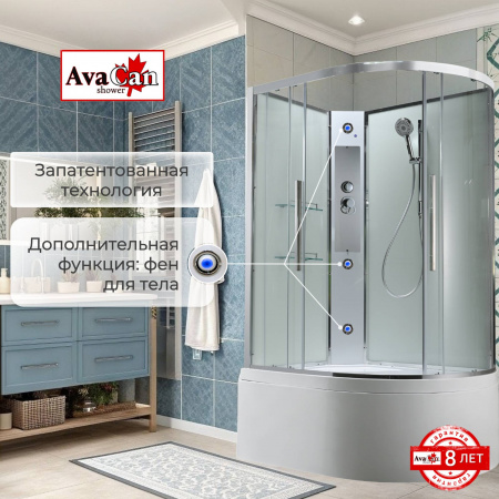 Фото душевая кабина avacan em5912lnt 120x90 см без крыши