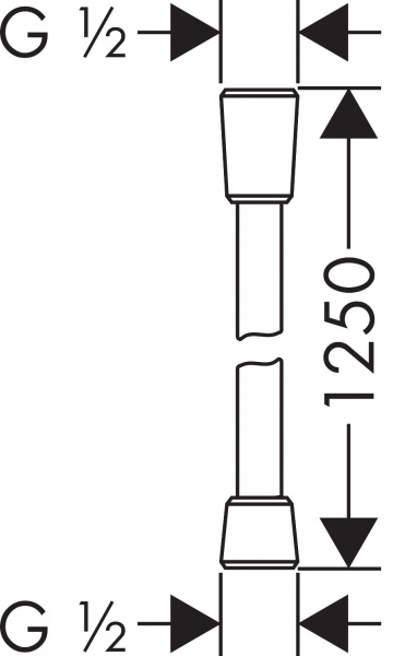 Фото душевой шланг hansgrohe comfortflex 125 см 28167000