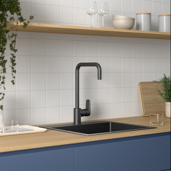 Фото смесители для кухни vitra flow soft a4342636exp цвет черный