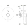 Фото встраиваемый смеситель для ванны gattoni circle two 9134/91bo