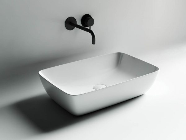Фото раковина накладная ceramicanova form 58 см, цвет: белый cn2003