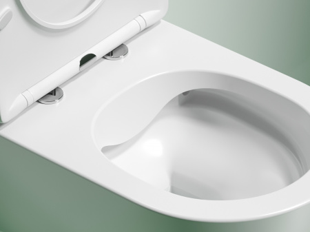 Фото унитаз подвесной, безободковый ceramicanova modena cn6063mw