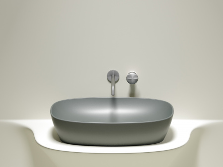 Фото раковина накладная ceramicanova element 60 см, цвет: антрацит cn6049mh