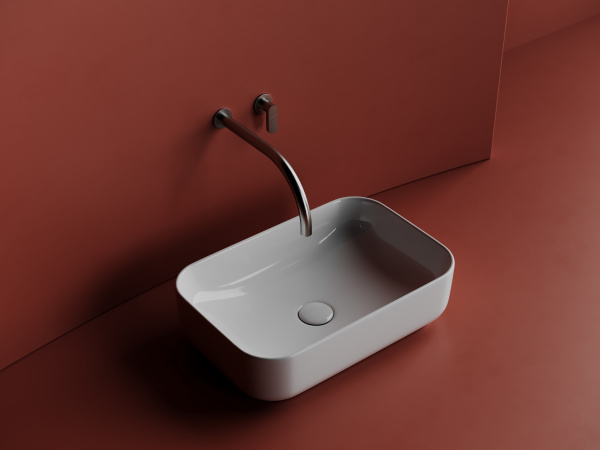 Фото раковина накладная ceramicanova element 51 см, цвет: белый cn5043