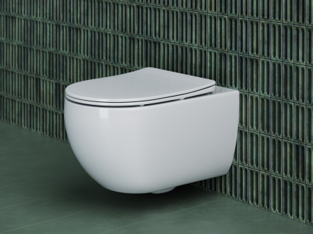 Фото унитаз подвесной, безободковый ceramicanova long cn3015