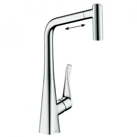Фото смеситель для кухонной мойки hansgrohe metris 14780000