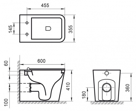 Фото унитаз приставной belbagno ardente-r bb003cbr