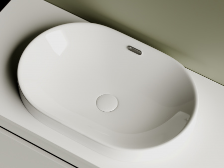 Фото раковина встраиваемая ceramicanova element 60 см, цвет: белый cn5020