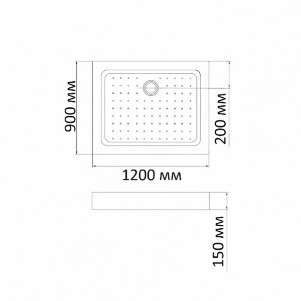Фото поддон акриловый bandhours rectangular 912-tray 90x120 см