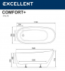 Фото акриловая ванна excellent comfort 175x74 см waex.cmp2.17wb