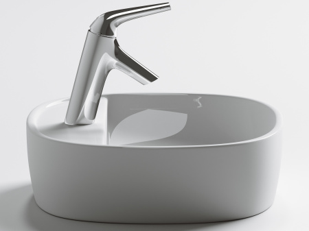 Фото раковина накладная ceramicanova element 50 см, цвет: белый cn6036