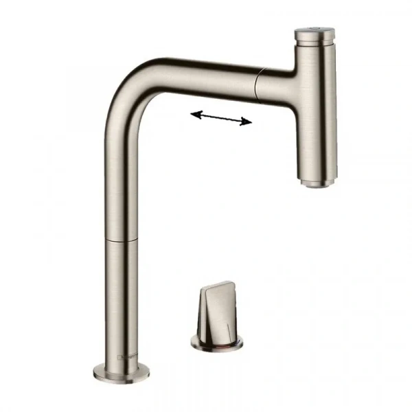 Фото смеситель для кухонной мойки hansgrohe metris select 73804800