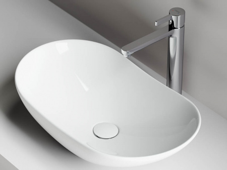 Фото раковина накладная ceramicanova element 62 см, цвет: белый cn6015
