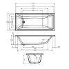 Фото акриловая ванна am.pm gem 175x75 см w93a-175-075w-a