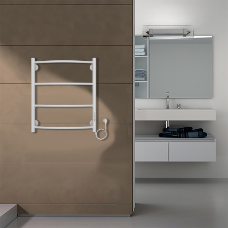 Фото электрический полотенцесушитель azario verona 50x60 см цвет: белый az04856w