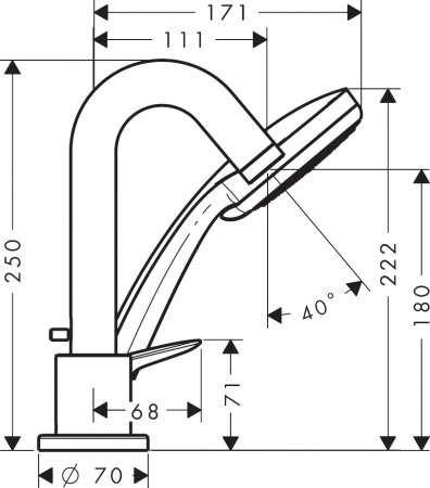 Фото смеситель на борт ванны hansgrohe logis 71313000