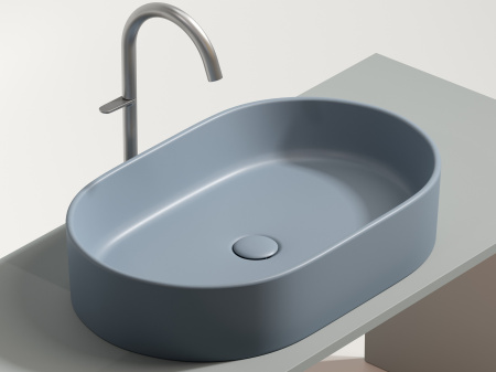 Фото раковина накладная ceramicanova element 60.8 см, цвет: серый cn6048mhl