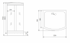 Фото душевая кабина timo comfort t-8815f 120x90 см