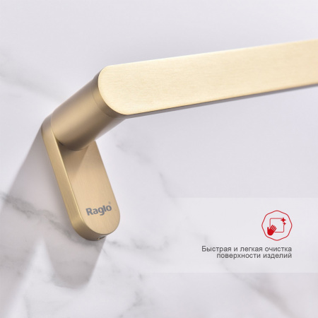 Фото полотенцедержатель raglo цвет: сатин золотой r300.01.03