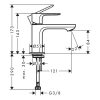 Фото смеситель для раковины hansgrohe rebris s 72503670