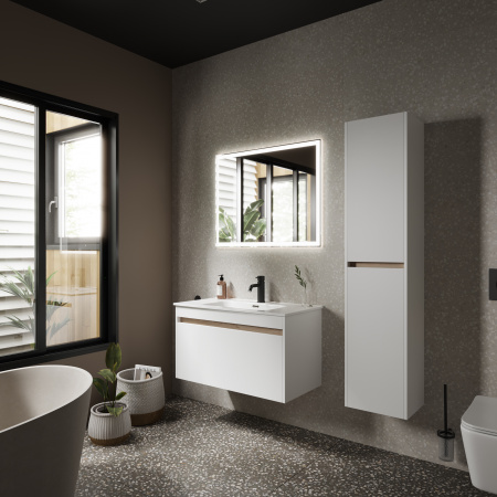 Фото тумба под раковину sancos smart 90 см, цвет: белый sm90w
