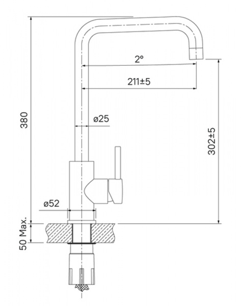 Фото смеситель для кухни iddis kitchen k05stl0i05