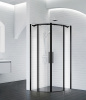 Душевое ограждение BelBagno ACQUA-R-2-90-C-NERO 90x90 см