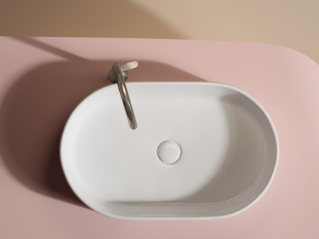 Фото раковина накладная ceramicanova element 60.8 см, цвет: белый cn6048