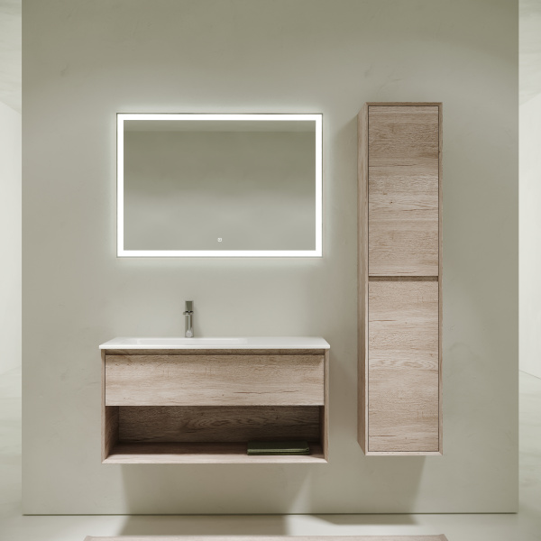 Фото тумба под раковину sancos marmi 2.0 100 см, цвет: дуб галифакс натуральный mr2.0100leg