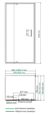 Фото душевое ограждение wasserkraft berkel 90x80 см 48p20